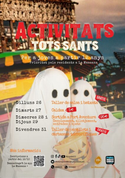 Activitats de Tots Sants — Centre Jove Punt 400 de la Massana 2026